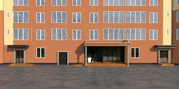 Входная группа жилого дома по ул. демонстрации